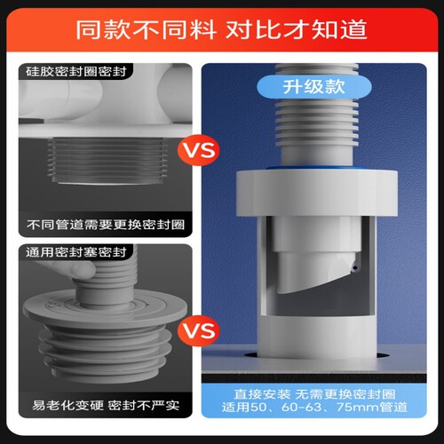 Anti-odor sewer pipe anti-return odor artifact silicone cover floor drain deodorizer kitchen sealing ring plug sewer plug
