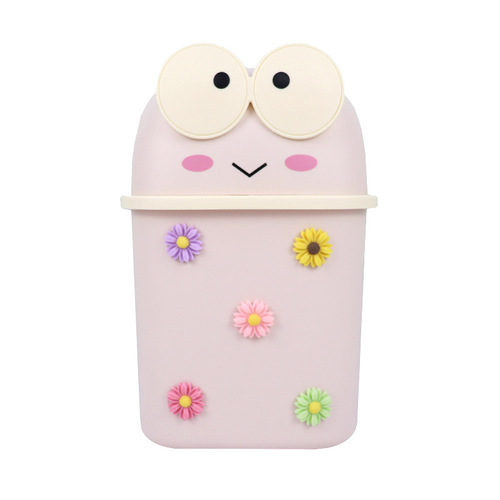 Desktop Trash Can Cute Home Multifunctional Creative Bedside Office Desk Coffee Table Small Cover Storage Bin