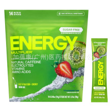 跨境新品电解质无糖能量倍增草莓猕猴补水粉包Sugar-Free Energy