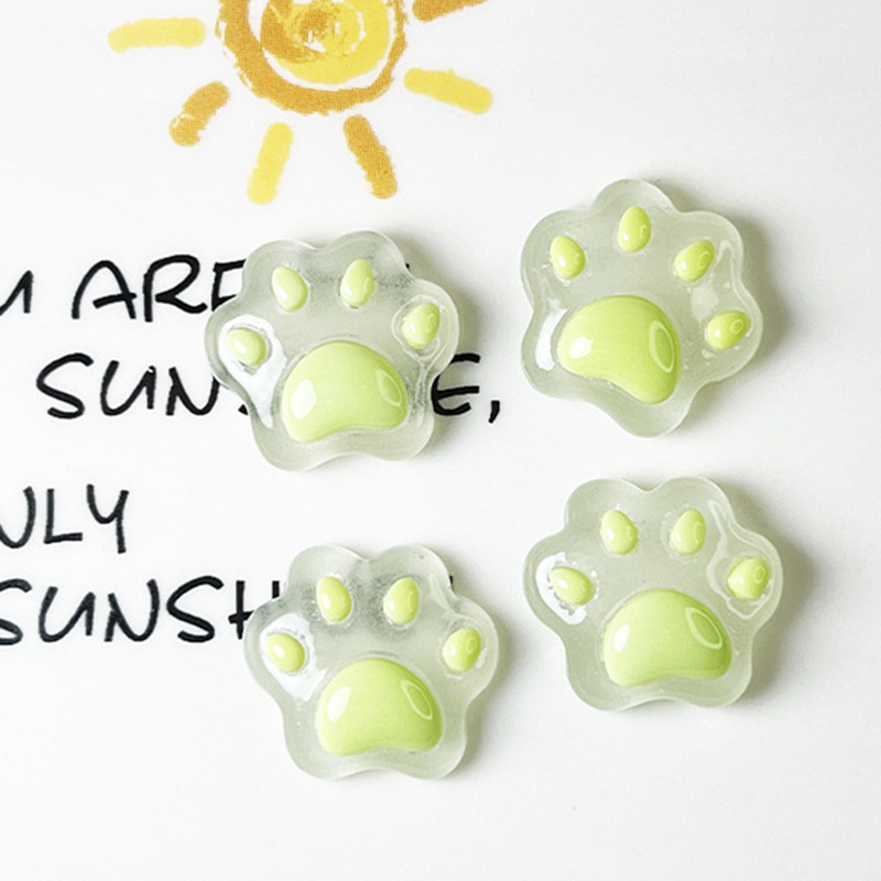 Nueva historieta gato luminoso cero resina accesorios creativos de dibujos animados muñeca crema pegamento material DIY joyería teléfono caso