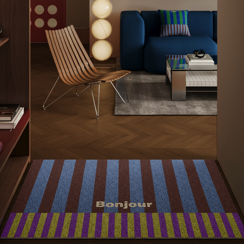 Alfombrilla para el hogar Alfombrilla de anillo de seda de puerta clásica china para el hogar