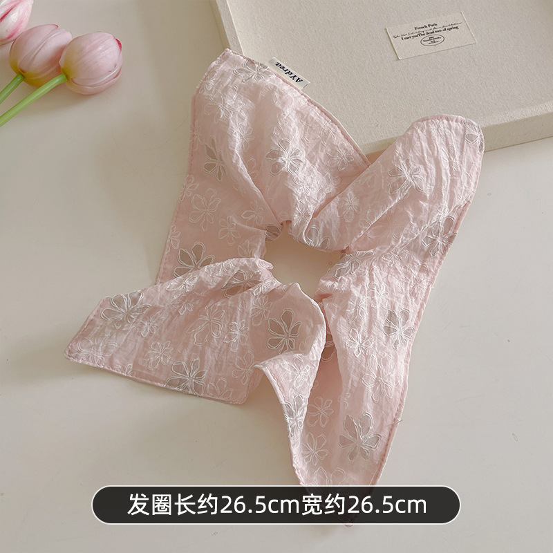 A0210-J 플라워스퀘어 스카프 핑크