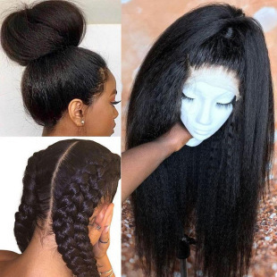 Long Straight Hair Wig For Women Fluffy Center Parted High Temperature Silk Chemical Fiber European American Style Wig_voghion.com