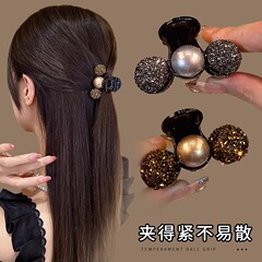 2024種類の真珠のつかみの女性の高級感の後頭部の半分は髪の小さいサイズのヘアピンの側の端の砕髪のサメの頭の飾りを刺します。