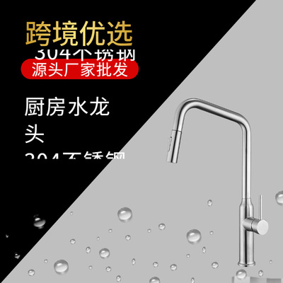 偉甯雙出水模式水槽抽拉龍頭衛生間浴室冷熱旋轉水龍頭不鏽鋼304