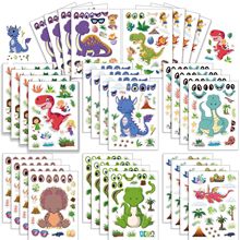 CM2307024儿童动漫可爱卡通霸王恐龙亲子互动益智拼图DIY脸贴贴纸