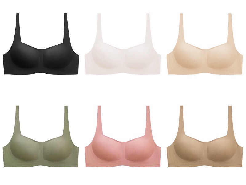 Women's Seamless Strapless Bra Foundation Smooth Soft Support Thin Jelly Square Neck Comfortable Underwear_voghion.com