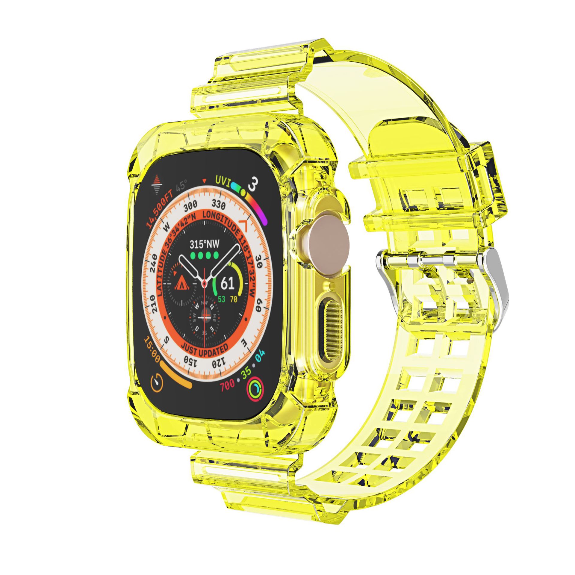 Aplicable applewatch banda de reloj transparente Apple transparente glaciar reloj banda iwatch transparente banda de reloj inteligente S9