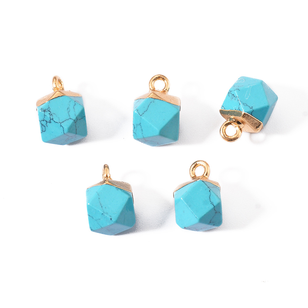 9g Weight Pendant Jewelry Making Type Natural Stone Inlay Material DIY Jewelry Accessories Classification 5 PCS/Package Quantity natural stone Material Geometric Pattern Simple Style Style Plating, Inlay Craft 5 PCS/Package Natural Stone Natural Stone Geometric Pendant 2