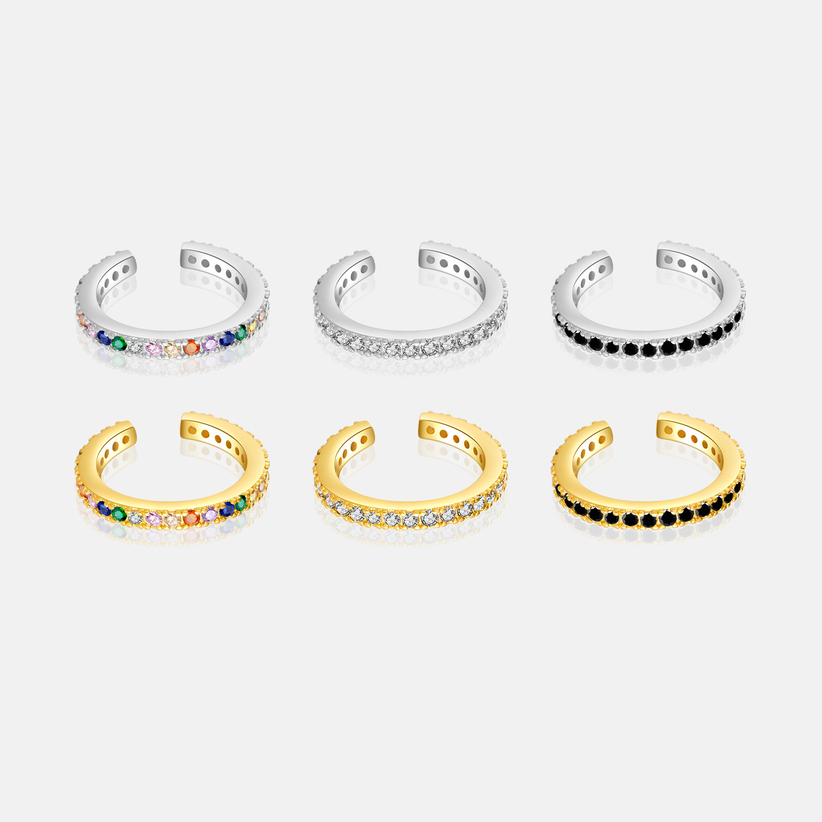 通體銀飾品s925純銀耳骨夾免打孔耳夾骨無耳洞時尚簡約冷淡風耳飾