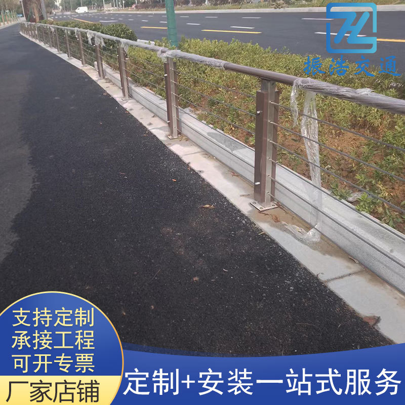 锌钢道路护栏公路交通市政护栏城市护栏马路中央隔离栏京式围栏