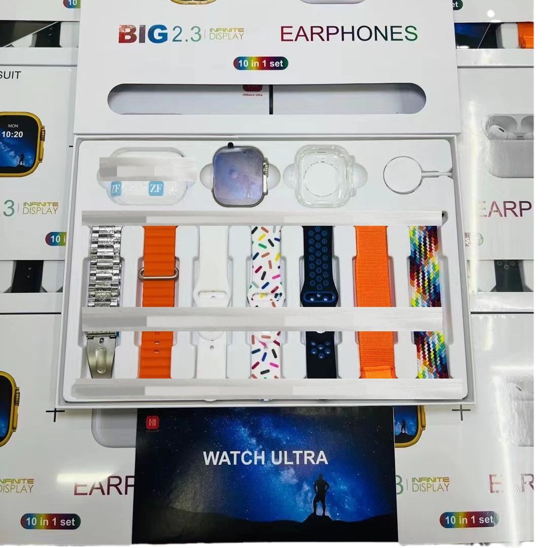 Reloj Inteligente i20 ULTRA MAX SUIT con Auriculares Bluetooth, Modelo Transfronterizo, Caja de Regalo 10 en 1, I30S9