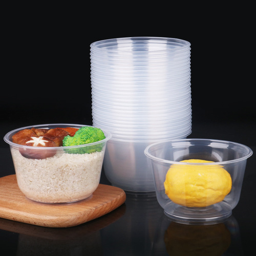 Yaokang 999 bowl disposable bowl plastic bowl fast food soup bowl takeaway packaging box round PP transparent lunch box wholesale