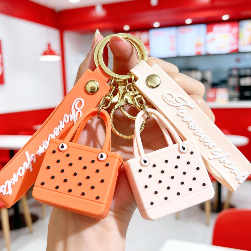 New EVA Beach Hole Bag Keychain Cross-border Hot Key Chain Pendant European and American Fashion Hanging Small Gifts