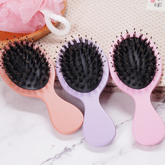 Factory direct sales beech wood pig bristle mini head massage air cushion comb easy to carry fast straight hair styling air bag comb