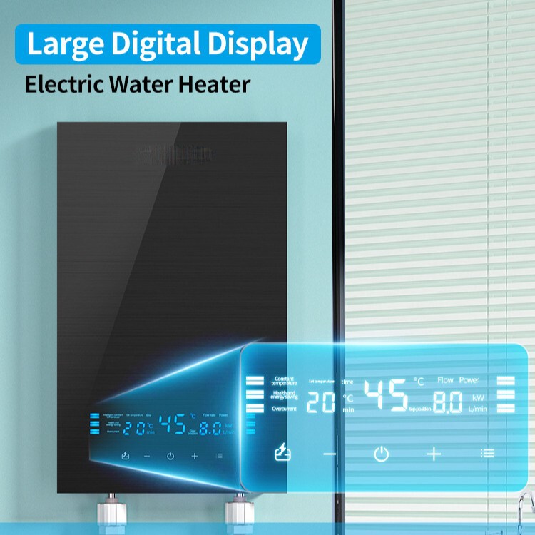 Instant electric water heater for home use, constant temperature, rapid heating for showering and bathing, direct heating for bathroom, no water storage required