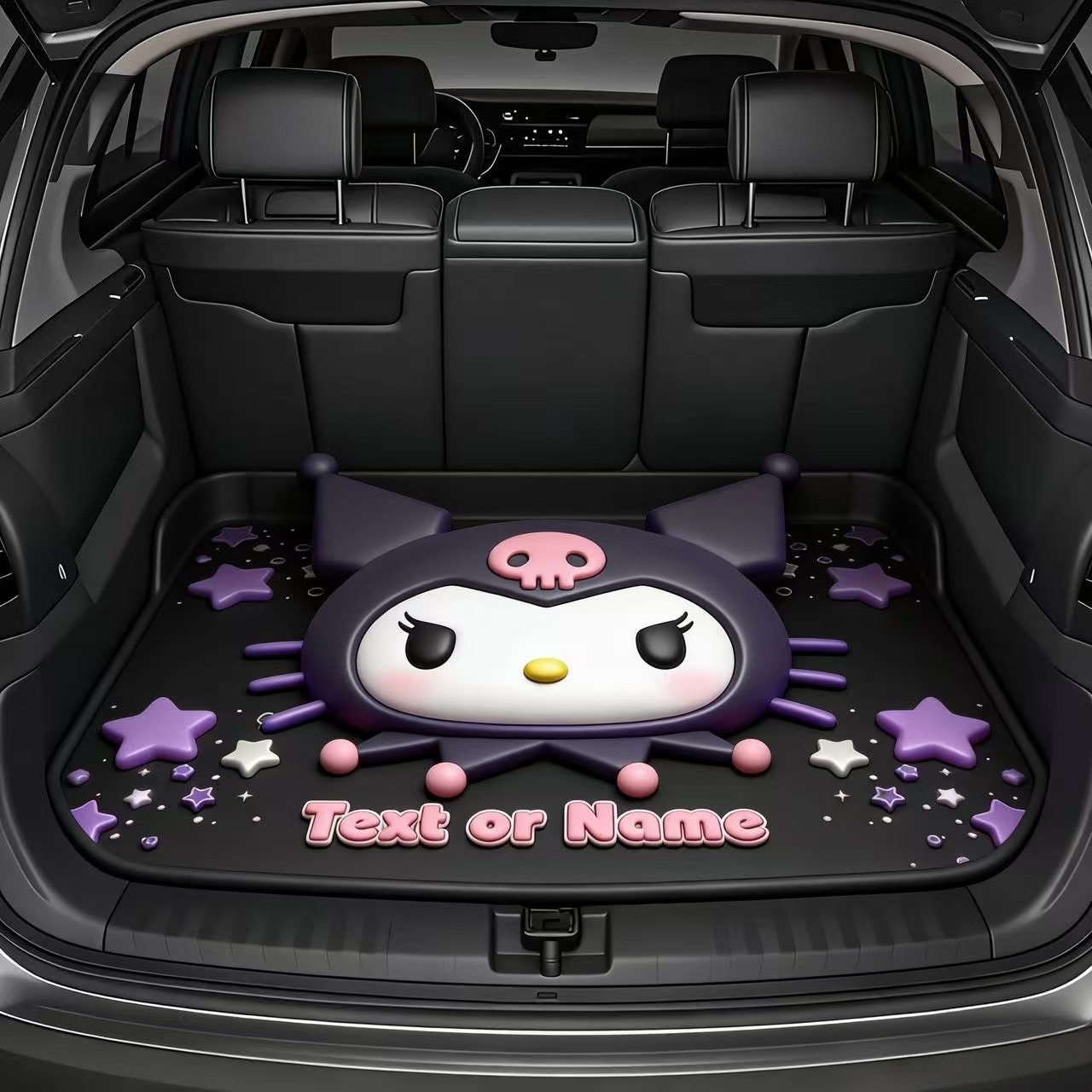Cross-Border Sanrio Printed Dust-Proof Mat for Cars, Cartoon Design, Dirt-Resistant, Wear-Resistant, Easy to Care For, Trunk Mat, in Stock