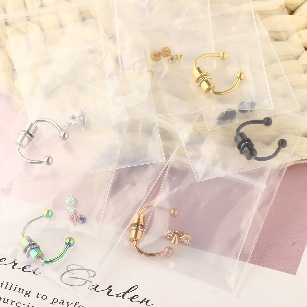 Simple Style Geometric Stainless Steel Nose studs 1 Set