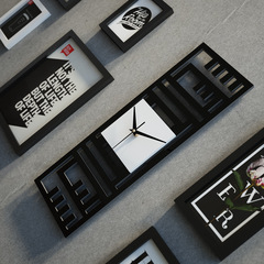 高分子_3474_大牆面簡約照片牆復古組合相框鹿頭裝飾畫可換相片