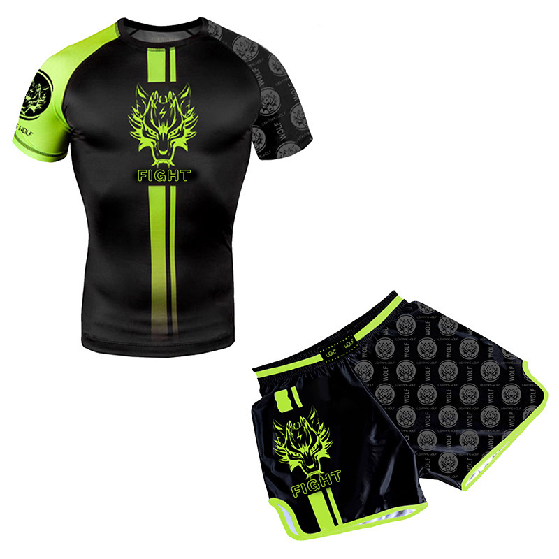 Martial Arts Shorts, Sanda Uniform, Boxing, Muay Thai T-Shirt, Men's Fighting Boxing Pants, Children's Set, Venom Ufc Short-Sleeve