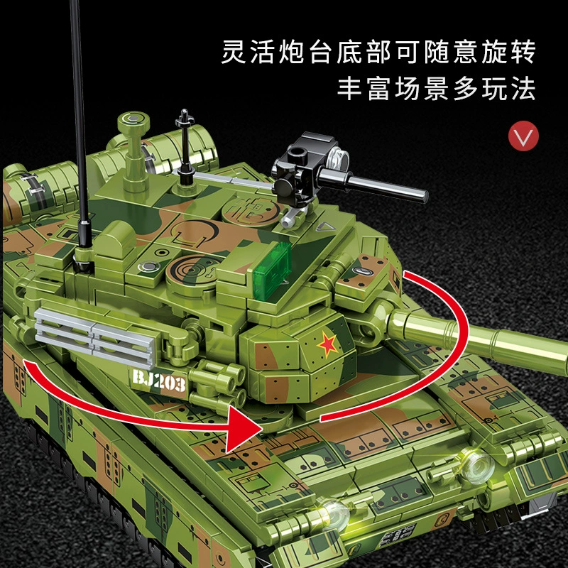 Senbao серия Building Bing Zhongbing 203101-203121, детский военный танк-пазл, сборный конструктор