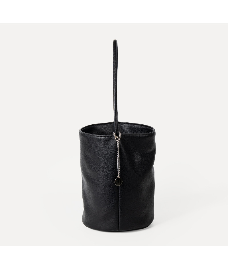 Shoulder Bucket Bag In Soft Leather Large Capacity Handbag_voghion.com