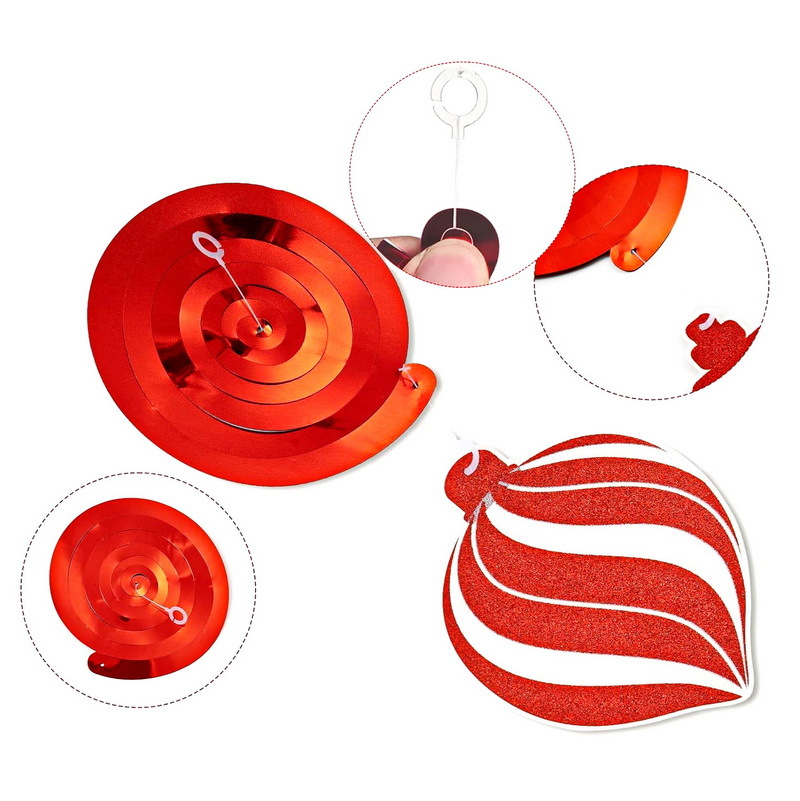 30 dulces de Navidad colgantes de espiral vórtice fiestas de Navidad y Año Nuevo dulces bastones colgantes de techo