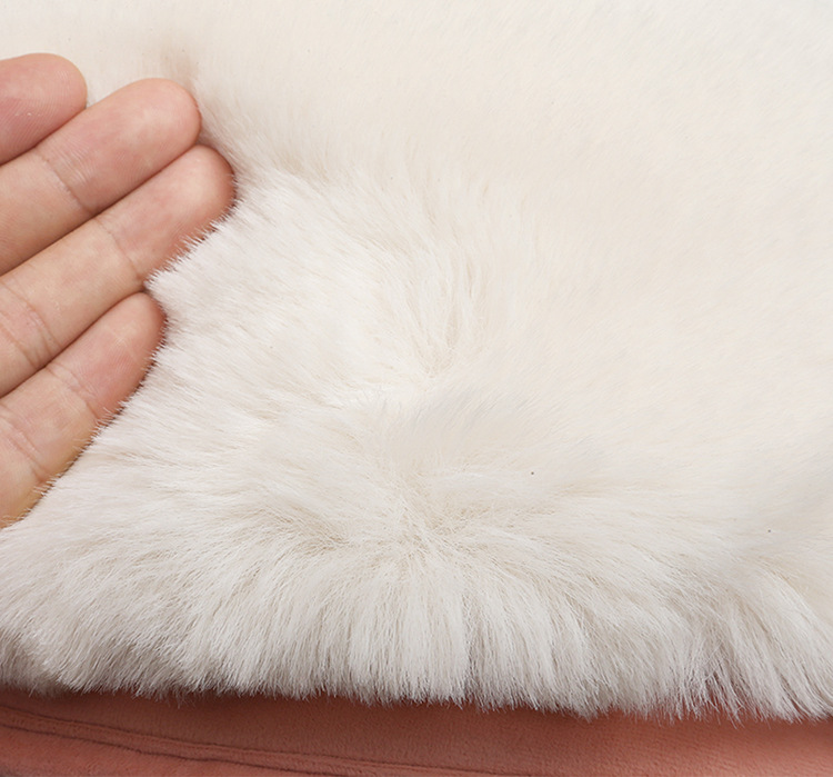Winter Plush Car Seat Cover, Large Rabbit Fur, Universal for Five Seats, Full Surround, Long Plush, Thickened, Unisex, Warm Seat Cushion