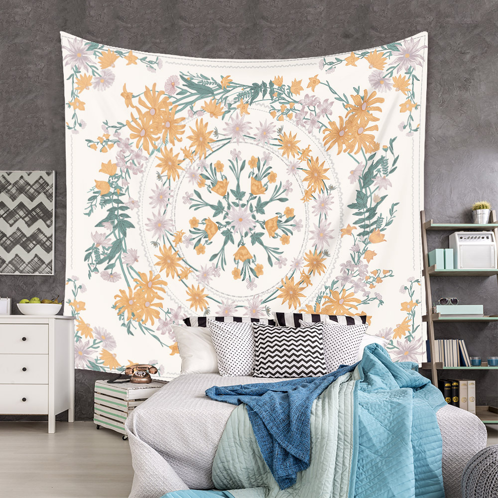 Bohemian Floral Tapestry Room Decorative Background Cloth Wholesale Nihaojewelry display picture 71