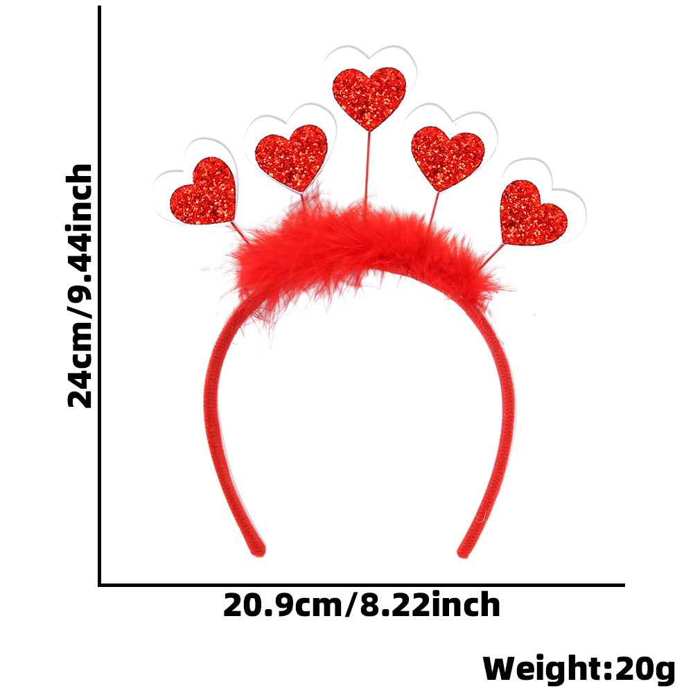 Europa y América nuevo estilo de un solo partido decoración diadema accesorios para el cabello bar decoraciones del Día de San Valentín amor diadema cabeza hebilla props