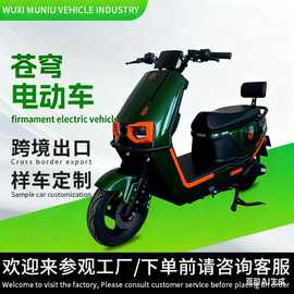 跨境电瓶车代步车苍穹电动车外贸出口三轮车踏板成人骑行摩托车