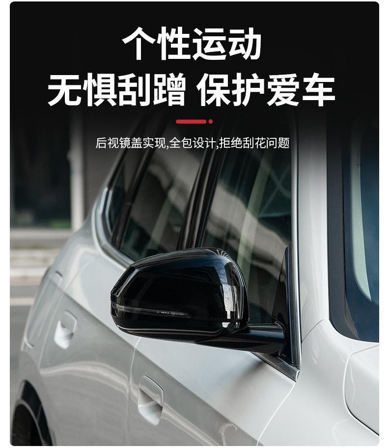Suitable for 23 Models of Bmw New X1/Ix1 Rearview Mirror Cover Modification, Rearview Mirror Protective Cover Shell, Carbon Fiber Accessories