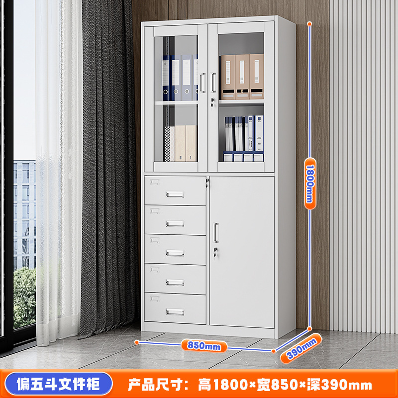 加厚二斗矮柜办公室资料文件柜家用带锁抽屉阳台柜铁皮储物工具柜|undefined