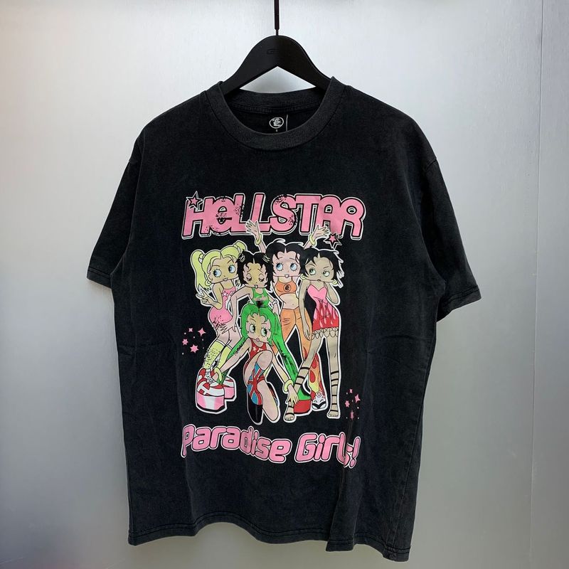 クロスボーダー新しい夏アメリカンレトロ半袖クリエイティブレタープリントルーズトレンディブランド半袖Tシャツトップス男性と女性用|undefined
