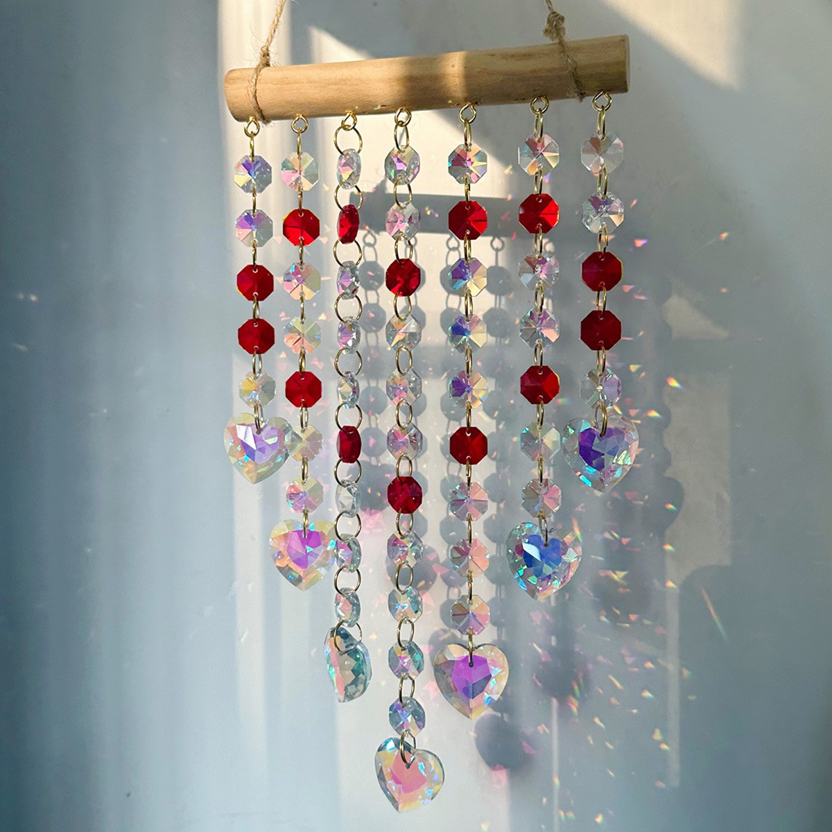 Wooden stick dream crystal wind chime 5