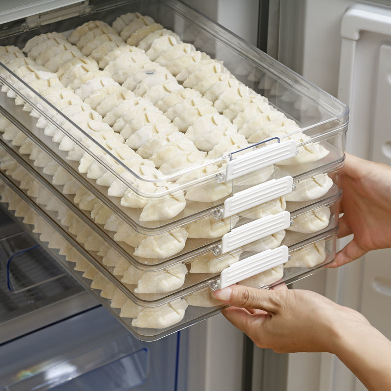 饺子收纳盒冰箱用食品级专用冷冻放水饺馄饨的速冻盒子托盘保鲜盒