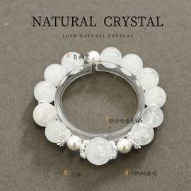 25夏原创小众绝美白幽灵天然水晶珠宝手链白水晶珍珠手串手饰批发