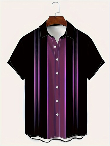 Men's Lightweight Quick Dry Button Shirt Black with Collar
