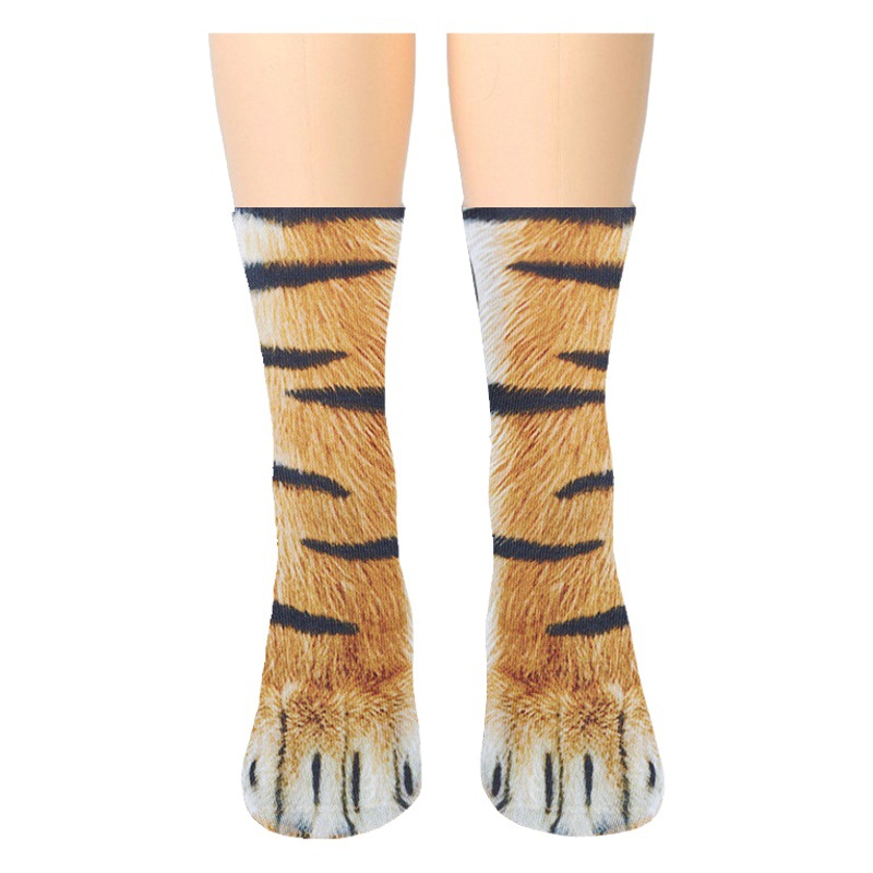 Tiktok popular 3D animal calcetines Impresión digital simulación calcetines gato y perro diversión divertida personalidad niños adultos al por mayor