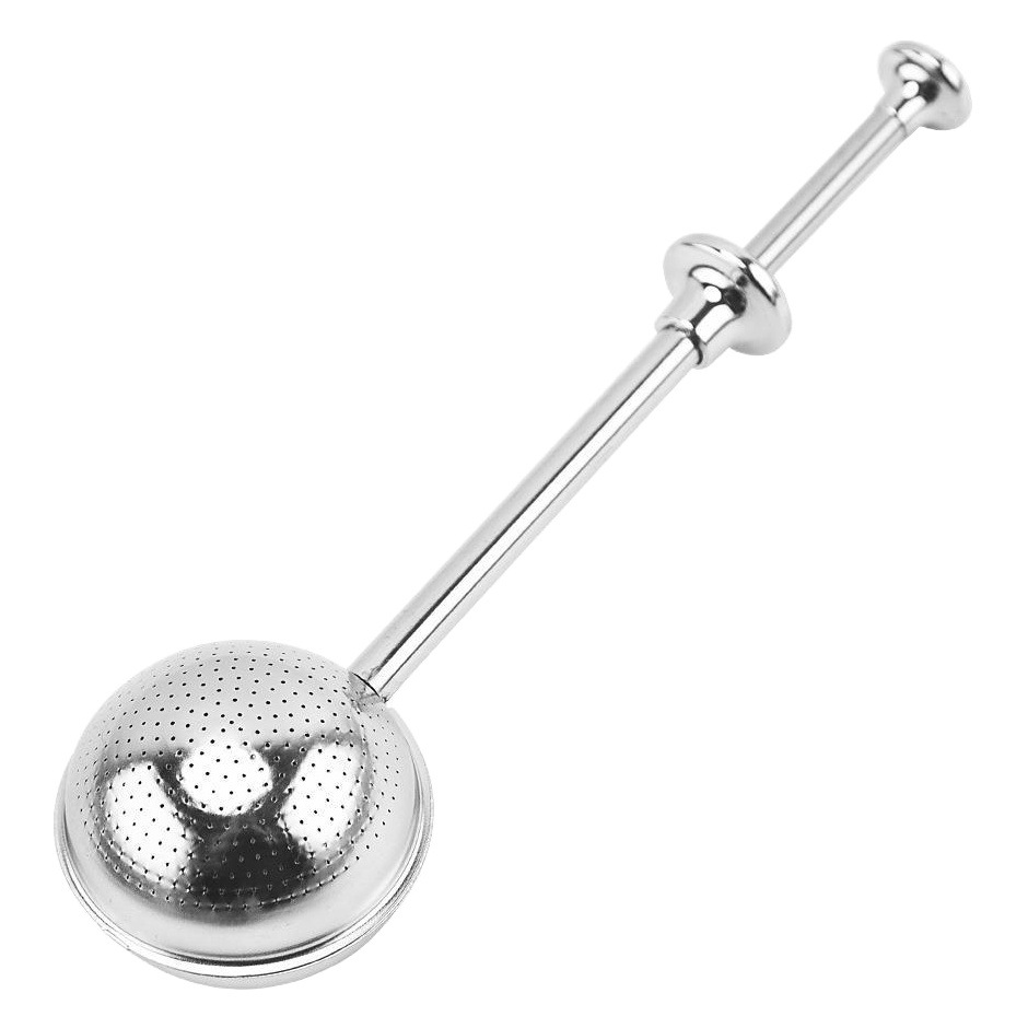304 de acero inoxidable esférico té Filtro de té prensa tipo té fabricante de té jeringa retráctil Bola de té