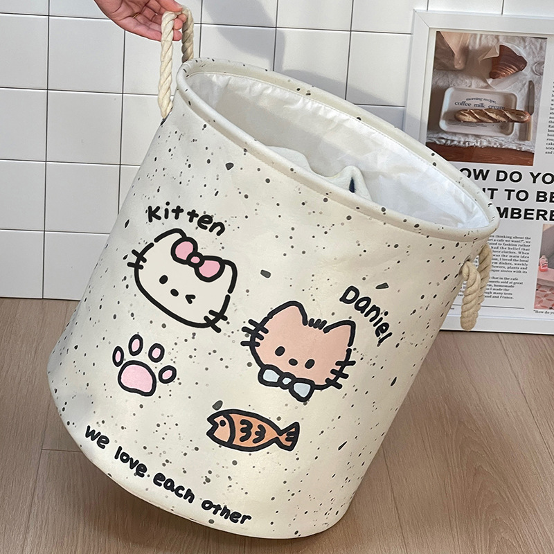 Diseño original cesta de almacenamiento de barril de almacenamiento de cesta de baño plegable cesta de ropa sucia baño piso de lavandería