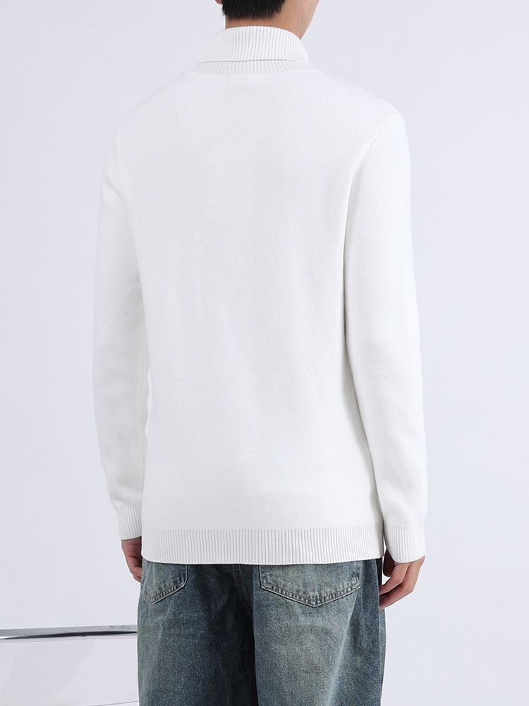 Uniqlo hombre cuello alto más vello suéter de espesor hombre calentamiento camiseta de punto con camisa superior para hombre delgado
