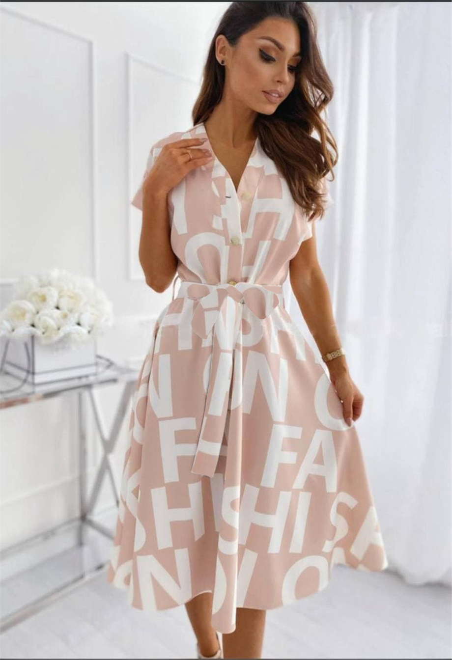 new comfortable fashion letter print big dress NSAXE57064