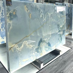 天然玉石大理石奢石蓝玉背景墙餐桌茶几玄关洗手台岛台桌面