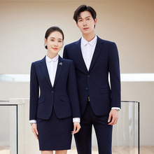 职业装西服套装男女同款置业经理工作服售楼部上班正装西装 三件
