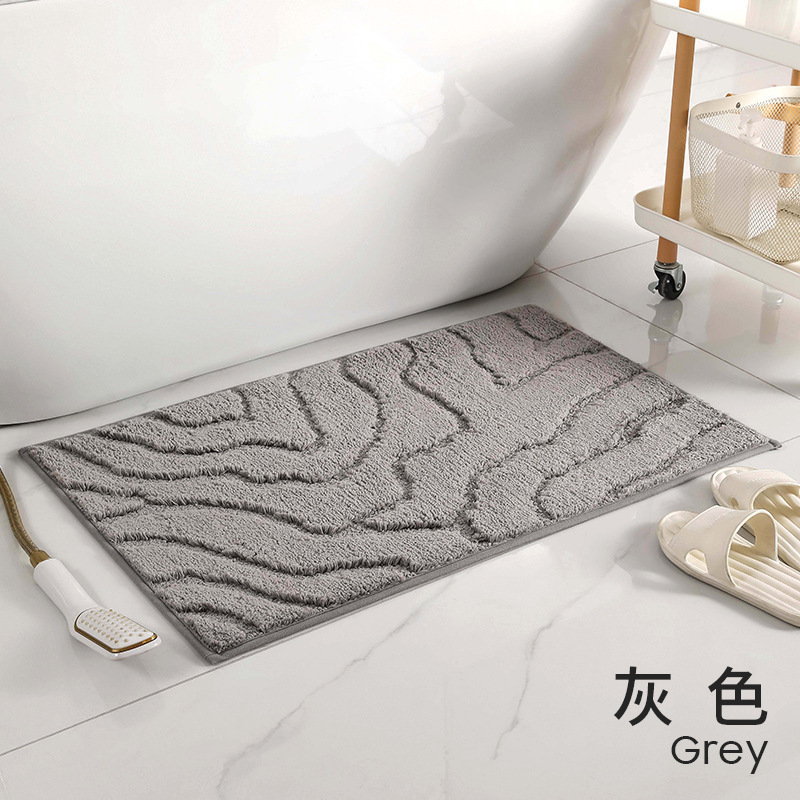 Fábrica directa alfombra de piso dormitorio sala de estar con estrias modernas y minimalistas piso de baño