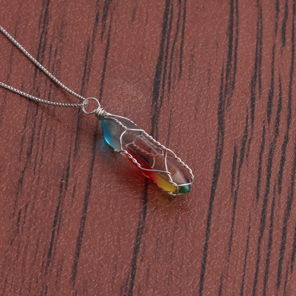 Korean Fashion Multicolor Crystal Pendant Necklacepicture45