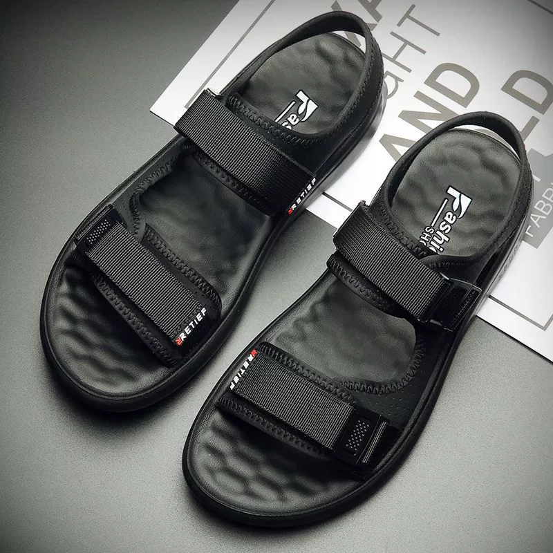 Новые мужские сандалии для лета, спортивные, универсальные для улицы и пляжа, с противоскользящей мягкой подошвой, дышащие, мужские сандалии от производителя.