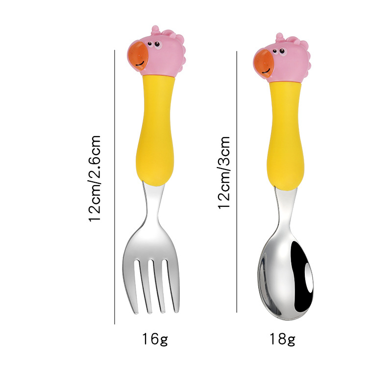 Unicorn spoon fork [Pink yellow]