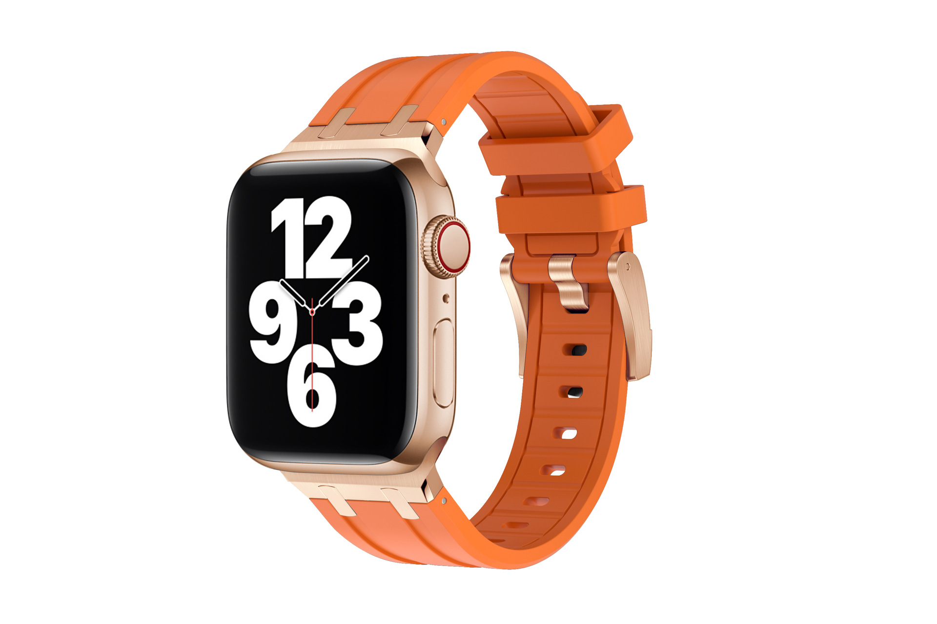 En stock para Apple Watch correa de silicona líquida cabeza de acero inoxidable Ultra Correa
